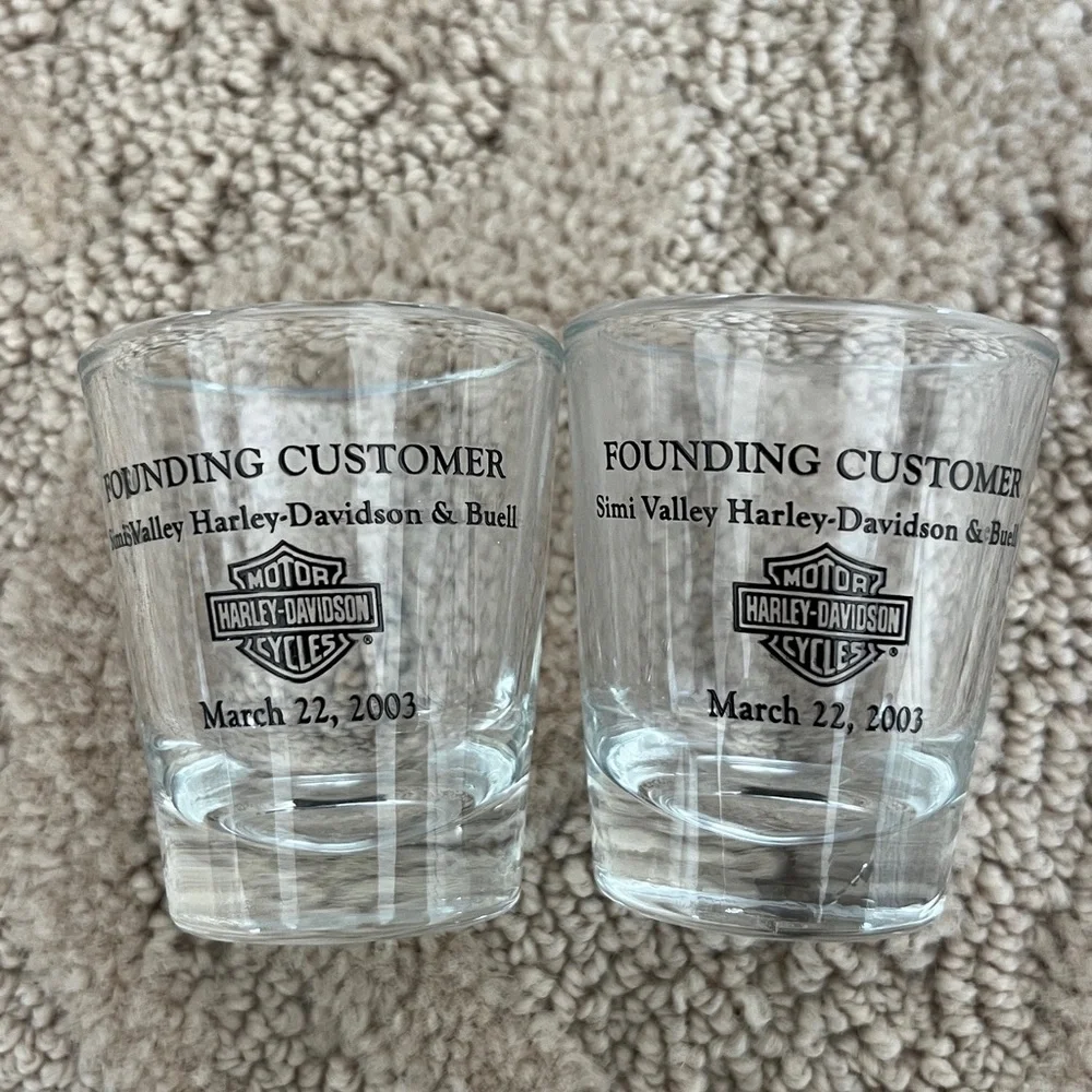 Harley-Davidson Anniversary Shot Glass Trio
